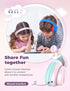 iClever HS19 Kids Headphones - Pink, Over-Ear, Volume Limiter 85/94dB, Foldable, Wired, with Microphone & Shareport.