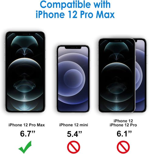 JETech 2-Pack Privacy Screen Protector for iPhone 12 Pro Max 6.7-Inch, Anti-Spy Tempered Glass Film