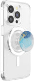 Elegant Blue Marble-Look White Golden PopSockets PopGrip for MagSafe