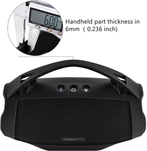 Silicone Cover Case for JBL Xtreme 4 Portable Bluetooth Speaker, Waterproof Soft Skin Protective Case - Black