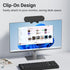 INGA Computer Speakers for Desktop PC, USB Monitor Speaker Bar with Clip-On, Wired Desk Speakers with HD Stereo Loud