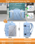 Waterproof Travel Backpack for Women Men, Flight Approved Carry On Overnight Bag for 17'' Laptop, Light Blue