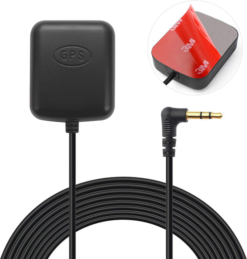 BINGFU Car Dash Cam GPS Antenna 3.5mm Plug - Waterproof Hidden Adhesive Mount