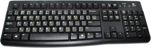 Korean Transparent Keyboard Stickers with Yellow Lettering for PC Computer Laptops Desktop Keyboards