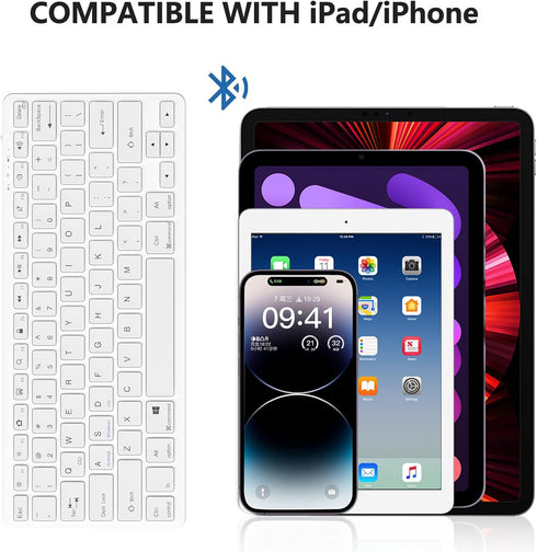 TaIYanG Bluetooth Keyboard for iPad - Wireless Compatible with iPad 10th/10.2(9th/8th/7th Gen), Air 5th/4th, Pro, Mini