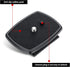 Alrhso 2 Pack 63x48mm Camera Quick Release Plate Universal Tripod Quick Release Plate Camera Mount Adapter Replacement