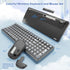 Wireless Transparent Keyboard and Mouse Combo with Soft Wrist Rest, Ergonomic Full-Size with Clear Keycaps, Compatible