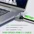 Ultra Thin HDMI Cables 15FT, Slim & Flexible 8K 4K HDMI to HDMI Cord, Supports 4K@120Hz 8K@60Hz for Roku TV/HDTV/PS5