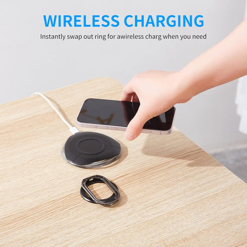 Magnetic Phone Ring Holder for MagSafe, Adjustable Kickstand for iPhone 15/14/13/12 Series, Removable for Charging