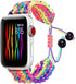Bandmax Rainbow LGBT Apple Watch Band, 42MM 44MM Braided Nylon Rope, Replacement Wristband Straps