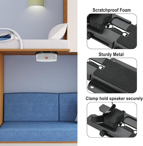TXEsign Speaker Mount for JBL Charge 4/Charge 5/Flip 6/Flip 5, Metal Wall Bracket Holder for Speakers 5.25 to 7.38