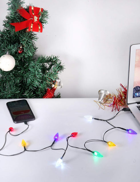 LED Christmas Light Phone Charger Cord, USB Charging Cable Gift for Phone 14/13/12/11 Pro/XS/XS Max/XR/X/8 Plus/7s Plus.