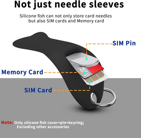 SIM Card Holder Contains Eject Pins Needle Opener Ejector for iPhone, Universal SIM Card Removal Tool for Smartphone (CPPIN-BK)