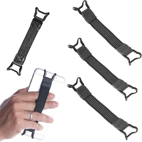3 Pack Mobile Phone Security Hand Strap Holder for 5.2-7.5 Inch Smartphones, Universal Drop Prevention Elastic Bundle