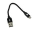 Zotech Charge Clip for Jaybird X3/X4 - Black with 6" Braided Micro USB Cable Replacement.