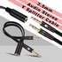 SaiTech IT 3.5mm Headphone Splitter for Computer, 3.5mm to 2 Dual Mic Audio Y Splitter Cable, 2 Pk Black