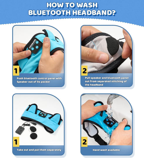 Kids Bluetooth Headphones Adjustable Headband, Wireless Sleep Headphones with Wired Playback for School and Travel