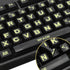 Qulkws 2 PCS Universal English Large Lettering Keyboard Stickers, English Keyboard Stickers, Big Bright Yellow