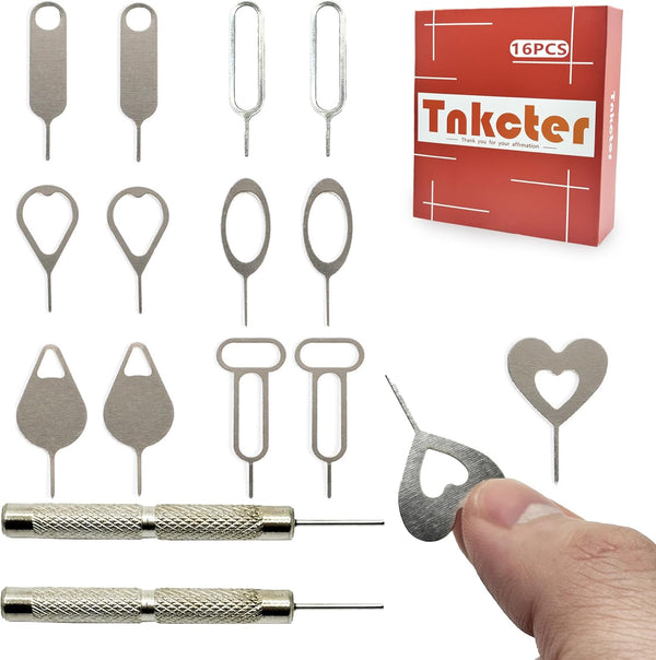 16 Pcs SIM Card Removal Tool Set,SIM Tray Openers Needle Ejector for