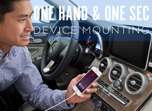 Universal Magnetic Car Phone Mount, All-Metal Holder for Smartphone & GPS, Cell Phone Dashboard Mount