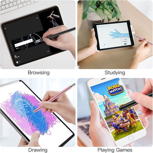 Granabol 4 in 1 Touch Screen Stylus Pens, Sensitivity Capacitive Stylus with 8 Extra Replaceable Tips for iPhone iPad