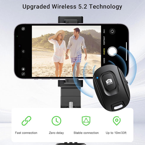 Voinap 2 Pack Wireless Remote Shutter for iPhone Camera,Bluetooth Camera Phone Remote Control for Photos