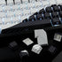 Tsungup PBT Keycaps, White & Black Topographic 128 Keys Shine Through Side Printed Keycaps 75 Percent for Gateron MX