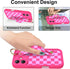 Jefonha 17 Compatible with Phone Case with Finger Hand Strap for Girls Women, Cute Checkered Checkerboard Phone Case