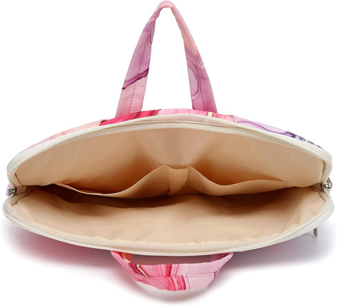 Pink Marble Pattern Waterproof Laptop Shoulder Bag for 14-15 Inch Laptops, Briefcase for 15.6 Inch