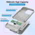 ZENEE Battery Case for iPhone 13/13 Pro/14/14 Pro, 7000mAh Portable Extended Charger Cover (6.1 inch) - Gray