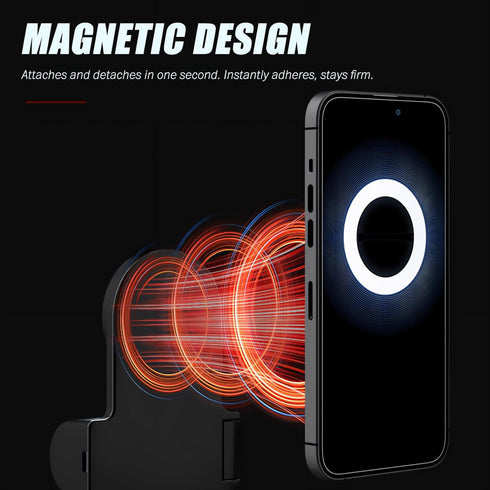 Zeanlant Magnetic Selfie Ring Light, Snap Grip with Detachable Bluetooth Remote Control for iPhone, Rechargeable LED