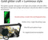 BLU VIEW5 Case Cover for Blu View 5 Phone, Hard PC + Soft Silicone, Gold Glitter + Luminous, Ring Support