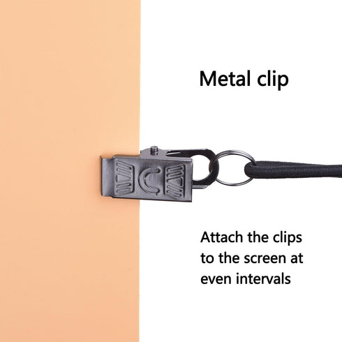 Black Backdrop Background Clips Holder for Photo Video Studio, 12 Pack