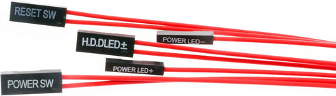 NOYITO Motherboard Extension Cable Set 22AWG Silver Plated Cable with Gold-plated Plug for PC DIY (0.3m, Red)