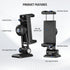 NEEWER Metal Phone Tripod Mount Adapter with Arca QR Base, Cold Shoe, 360° Swivel, Compatible with iPhone 15 Pro