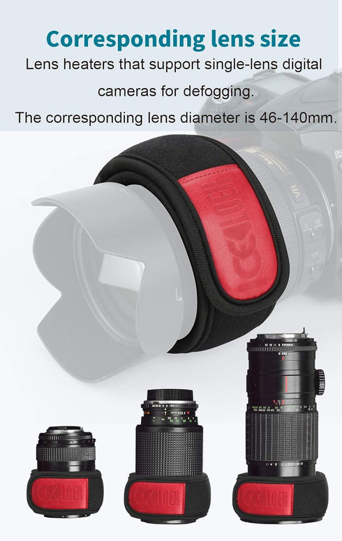 LOSHARP Dew Heater for Camera Lens, USB Lens Warmer for Heating and Defogging in Cold Environments, Base Version