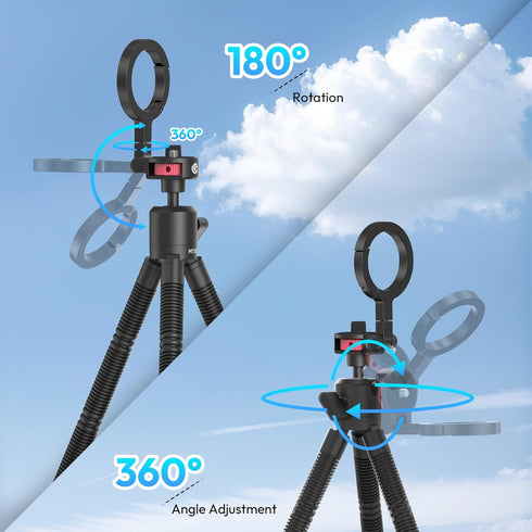 ULANZI MT30 17-12 1/4" Magnetic Flexible Tripod for iPhone Series with Thread, Mini Bendable Phone Holder Stand