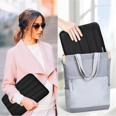 Puffy Laptop Sleeve Case for 13-13.3 inch MacBook Air Pro M2/M1, Water Resistant Laptop Bag