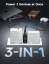 JSAUX 65W 3-Port 6.6FT 17, 2, USB C Wall Charger, GaN Fast Charger Block with Foldable Plug, Includes USB C Cable