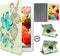 Case for iPad Air 1st Generation Models A1474 A1475 A1476, 360 Rotating Stand with Wake Up/Sleep Function, Art Flower
