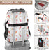 Msyxl Backpack 14" 30L Ice Cream Cones School with Laptop Compartments and Reflective Straps, Fits Laptop, Capacity