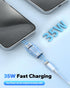 MoKo Lightning Female to USB C Male Adapter 2 Pack, Fast Charging/Data Transfer for iPhone 15 Series, NOT for Audio