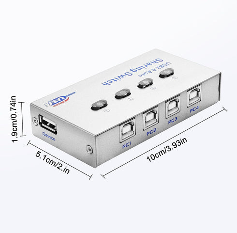 2.0 4 1 4 1 -1 XMSJSIY USB Sharing Switch Selector in Out Printer Sharer Switcher PC to Splitter Hub