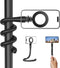 Magnetic Flexible Phone Mount Clamp Tripod Stand for Phones, Black Stick Pole for Stroller, Treadmill, Bike, Motorcycle