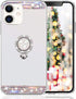 LUVI Diamond Glitter Case for iPhone 11, Mirror Makeup Cute Protective Cover with Bling Crystal Ring Holder