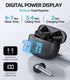 Wireless Bluetooth Earbuds, 50H Playback Deep Bass Stereo Headphones with Dual Mic, Waterproof Charging Case for iPhone