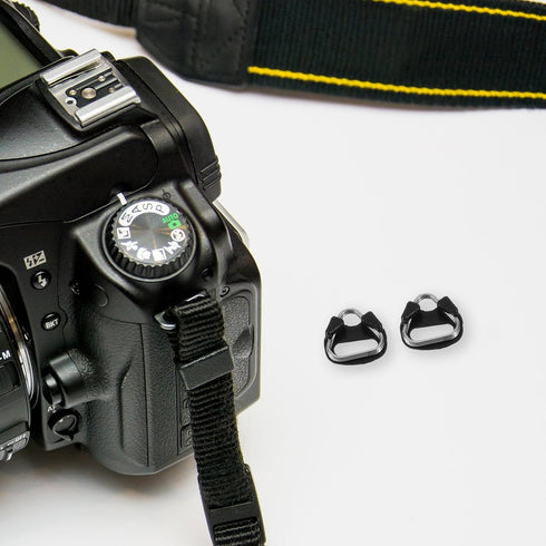 DECORNIJIA Set Camera Strap Connectors and Triangle Split Rings Replacement with Leather Protector Covers and Thick