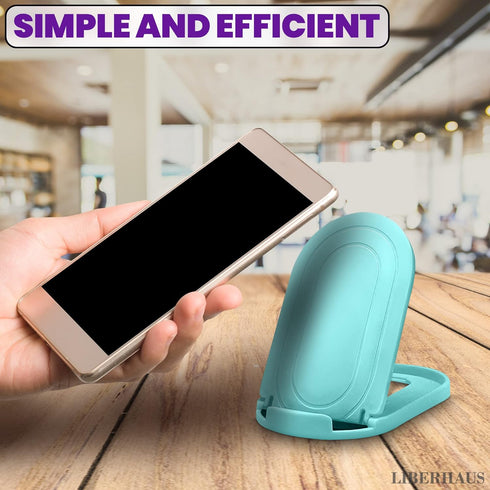LIBERHAUS 12 Pack, 47.9" Pcs Cell Phone Stand for Desk Stable Cell Phone Holder Bulk Adjustable Design with Silicone