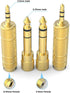 DIGITNOW Headphone Adapter 6.35mm (1/4 Inch) Male to 3.5mm (1/8 Inch) Female and 3.5 mm Male Plug to 6.35 mm Female Jack, Audio Stereo TRS Converter Adapters (4 -Pack Gold Plated)