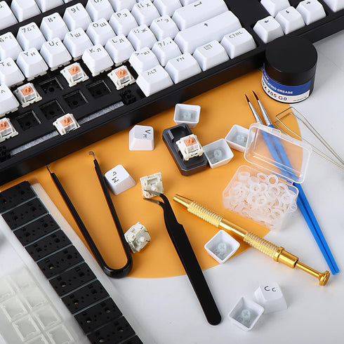 YIMAGUJRX RUNJRX Keyboard Lube Kit JRX 205G0 0.53oz/15g, Switch Film for MX Kailh Gateron Switch, Keycap Puller,